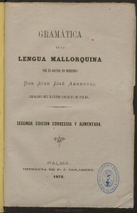 Gramática de la Lengua Mallorquina - Juan Jose Amengual